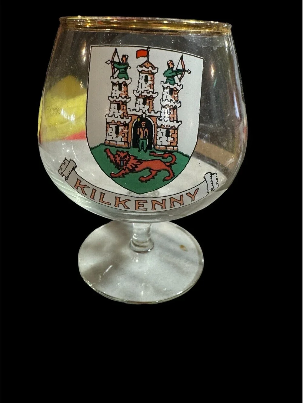 Vintage Irish Snifters Kilkenny Limerick Gold Rimmed